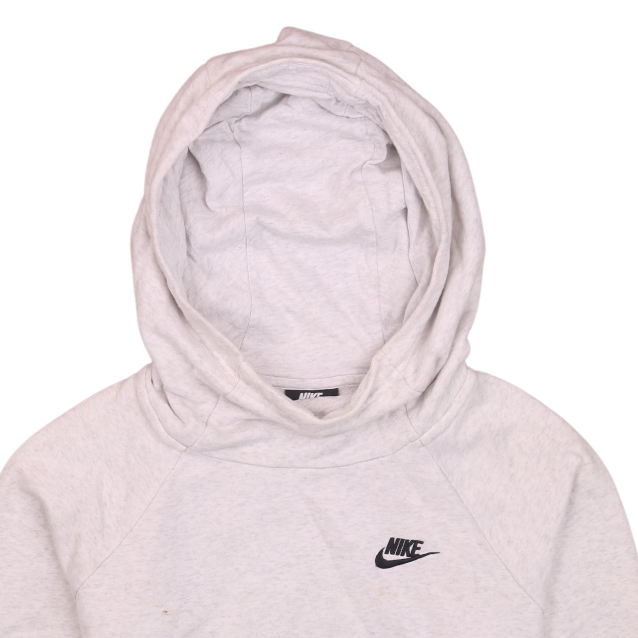 Nike Men Grey Pullover Hoodie Small Fleece Logo Sweatshirt