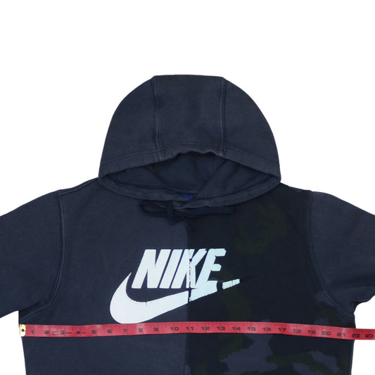Nike Men's Blue Pullover Hoodie S Camouflage Graphic Logo Fleece