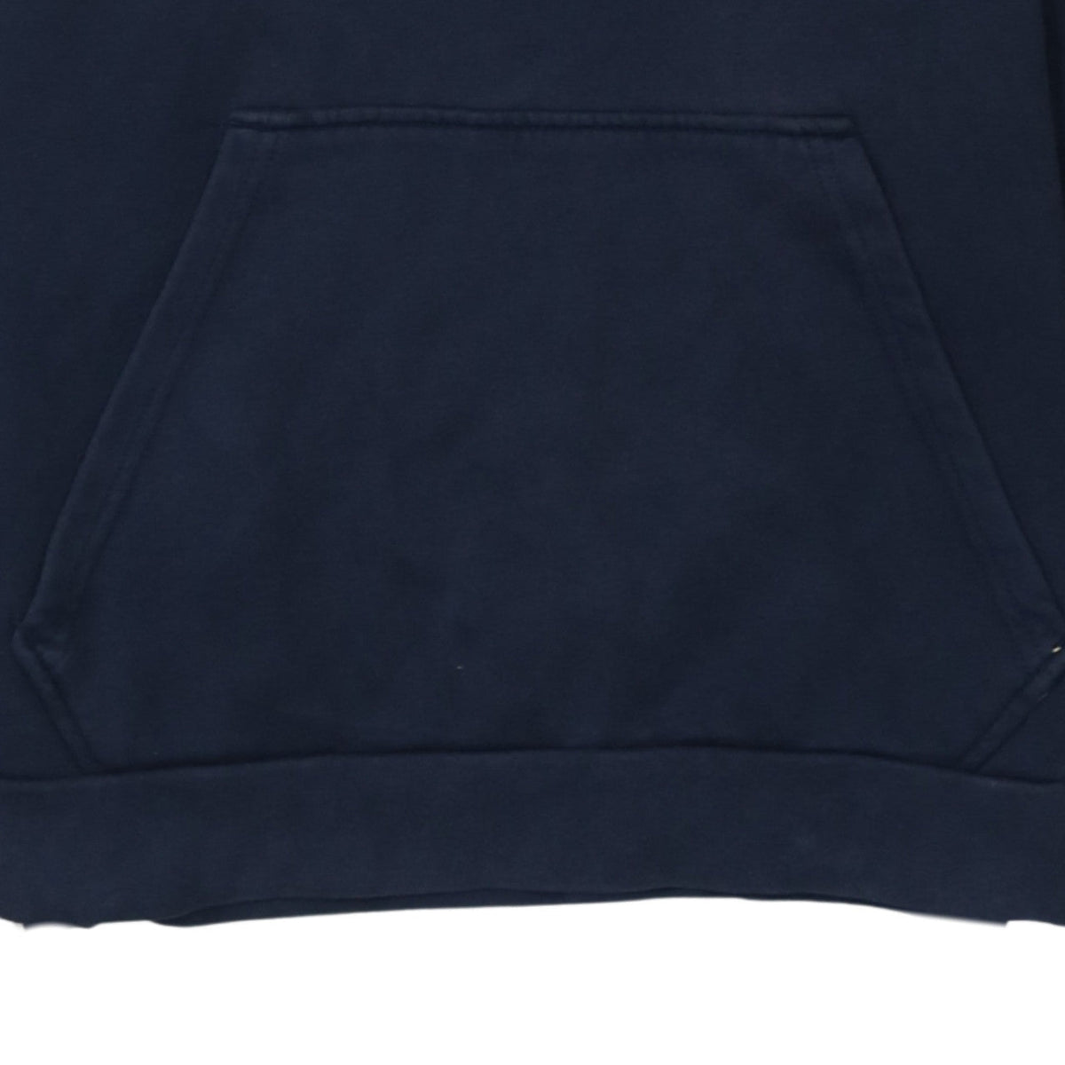 Additional view of adidas Men’s Blue Pullover Hoodie Medium Logo Fleece Sweatshirt
