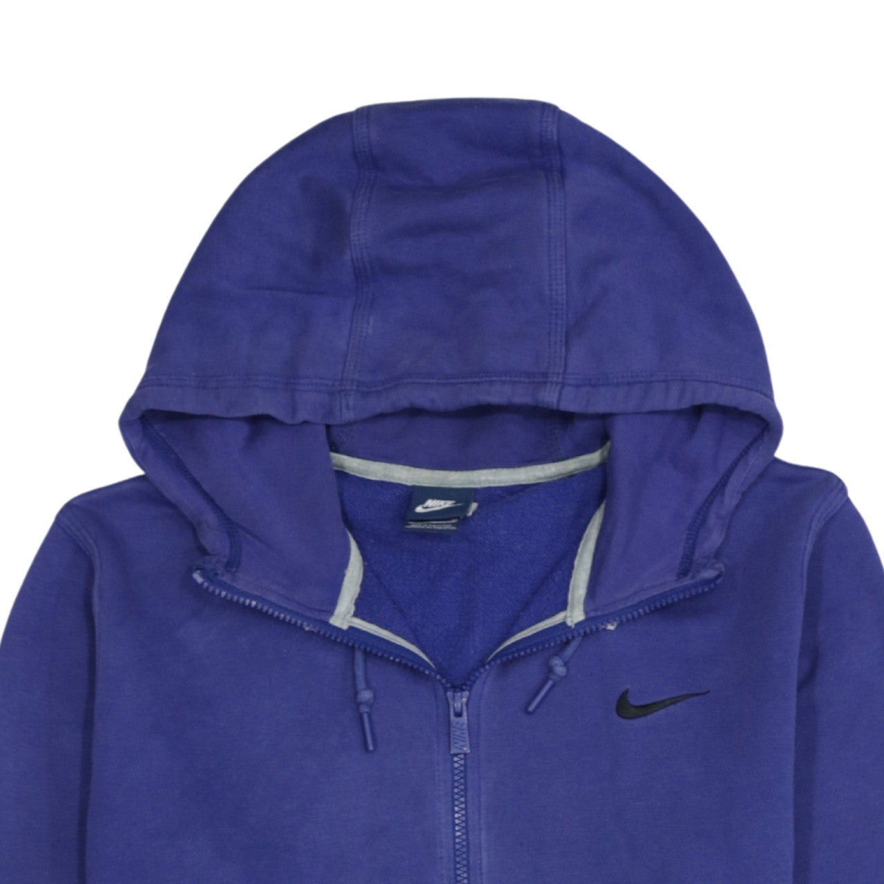 Nike Women Blue Full Zip Hoodie Size M Cotton Blend