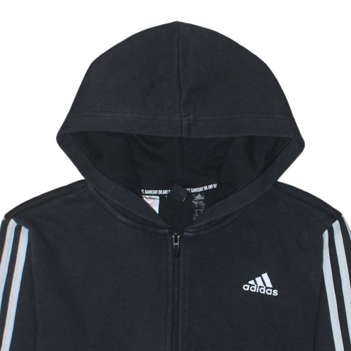 Additional view of Adidas boys’ black full zip hoodie 13-14 years regular fit sportswear