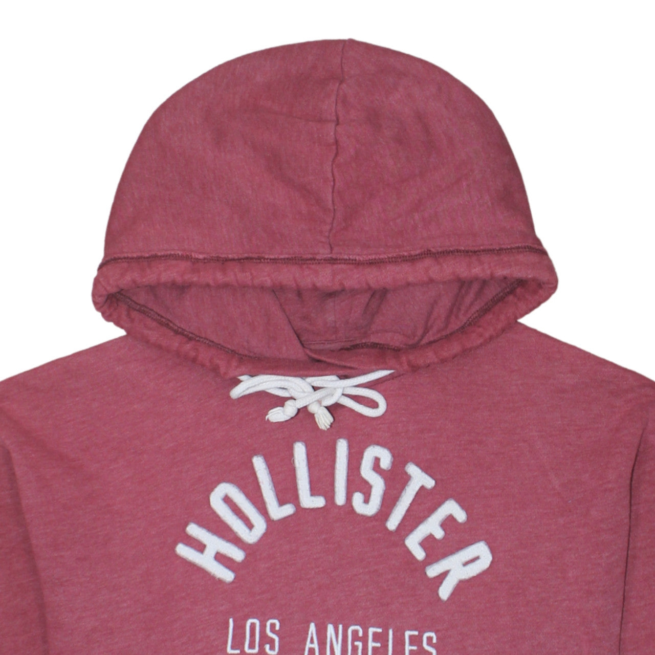 Hollister Women’s Pink Pullover Hoodie L Los Angeles Logo Cotton Blend