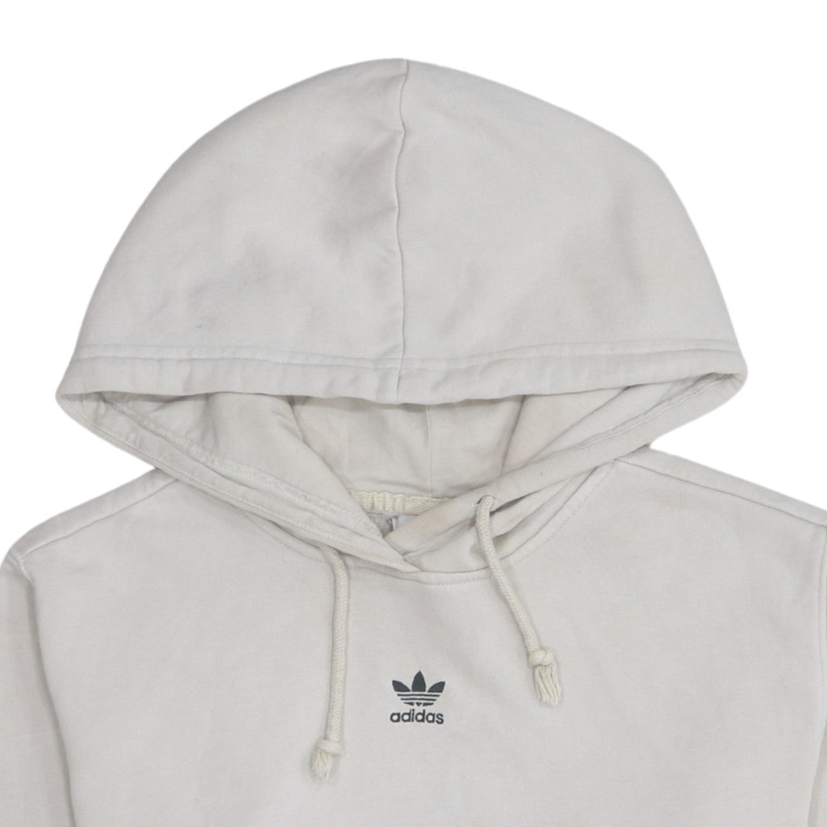 Additional view of Adidas Women Beige Small Pullover Hoodie Cotton Blend Casual