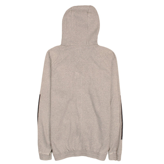 Adidas Womens Beige Full Zip Hoodie Size L Cotton Blend Sportswear