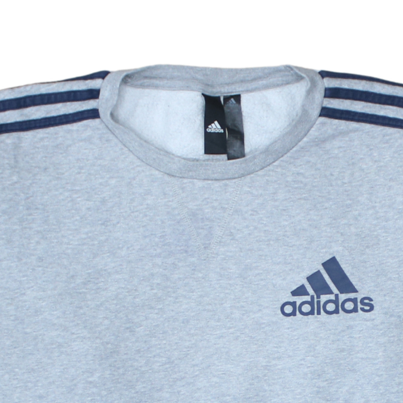 Additional view of adidas Men Grey Crew Neck Pullover Sweatshirt S Regular Fit Sports Fleece