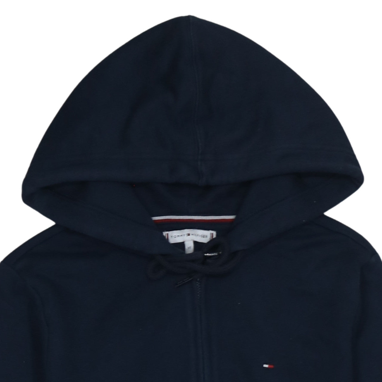 Tommy Hilfiger Women's Navy XS Full Zip Hoodie Cotton Blend