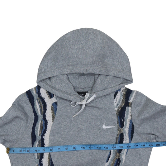 Nike Women's Grey Embroidered Pullover Hoodie Size S