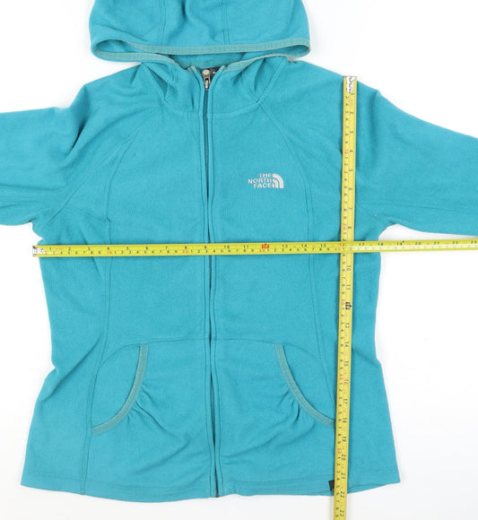 The North Face Women's Blue Fleece Hooded Full Zip Jacket Size M