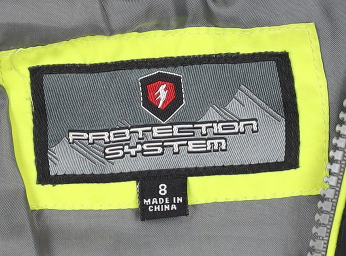 Additional view of Protection System boys’ black puffer jacket 8 years hooded full zip winter coat