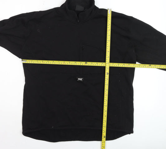 Helly Hansen Men's Black Fleece 1/4 Zip Pullover Sweatshirt L