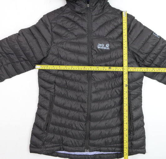 Jack Wolfskin Women's Grey Size 10 Puffer Hooded Jacket