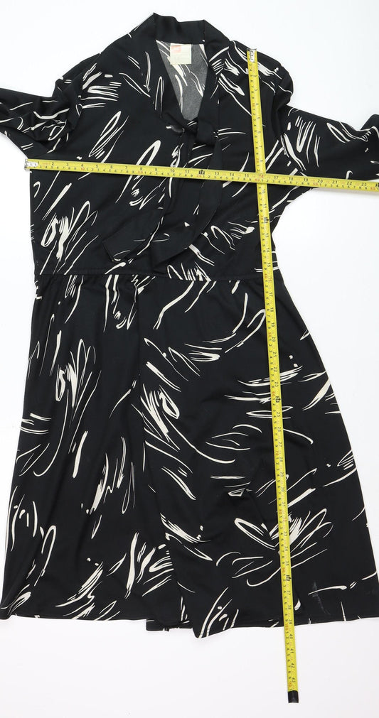 Marks and Spencer Women’s Black Abstract Shirt Dress Size 14