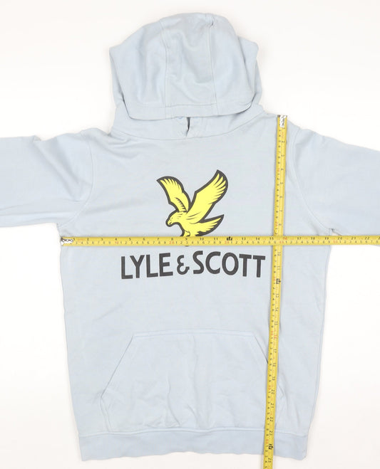 Lyle & Scott Junior Boys Blue Pullover Hoodie 14-15 Years Cotton Blend