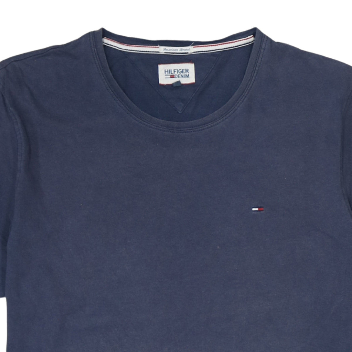 Additional view of Hilfiger Denim Men's Blue Crew Neck Cotton T-Shirt, size M