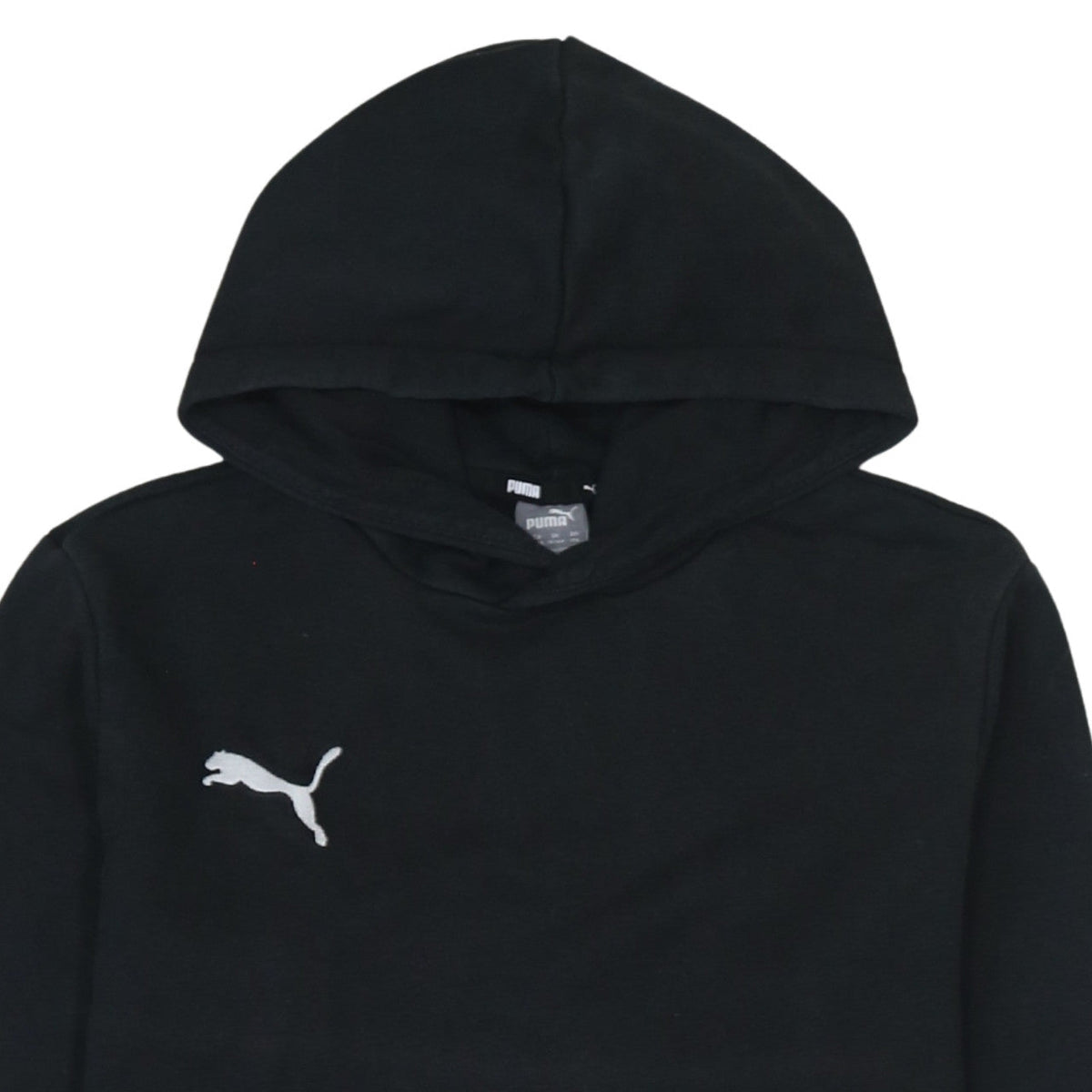 Additional view of Puma boys’ black pullover hoodie 15-16 years athletic fit logo design