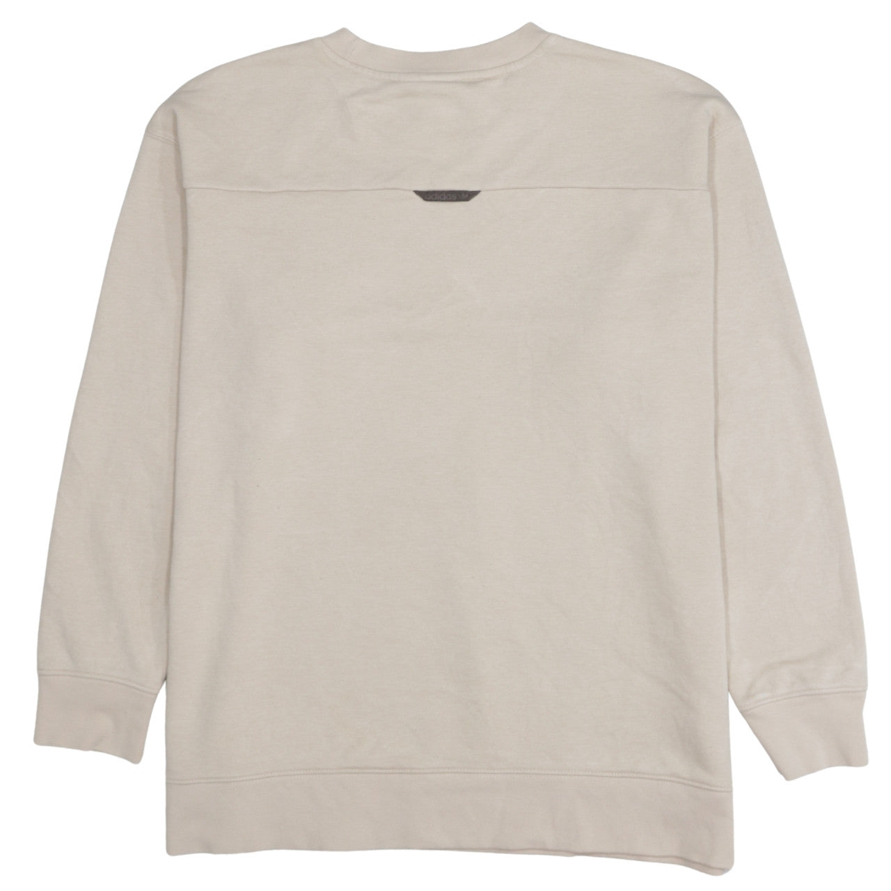 Adidas Women Beige 1X Pullover Sweatshirt with Logo Print