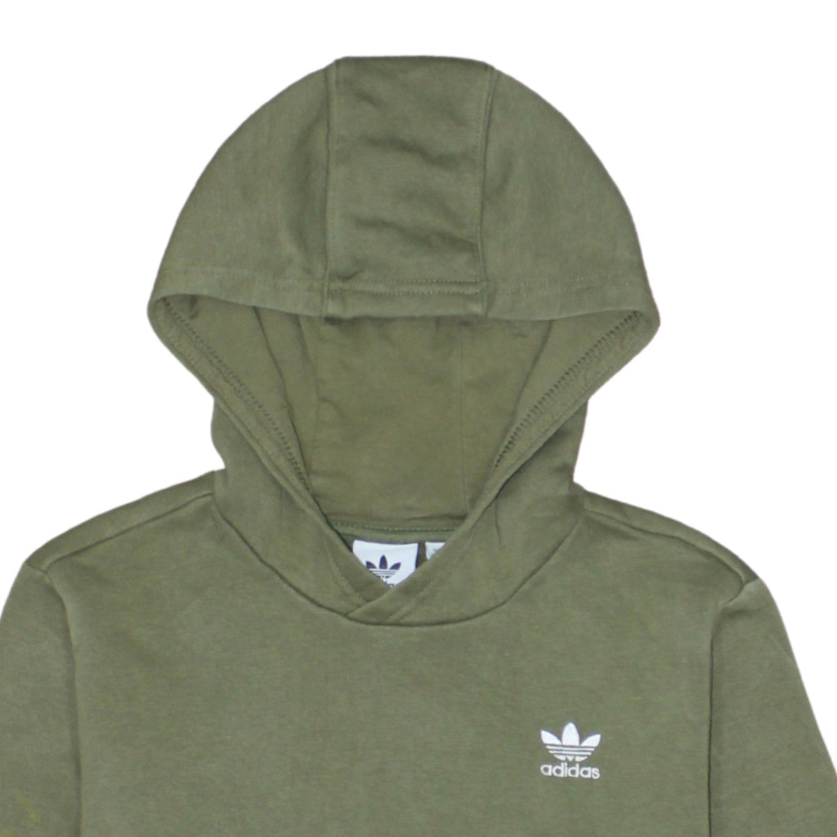 Additional view of Adidas boys’ khaki green pullover hoodie 11-12 years cotton blend logo casual