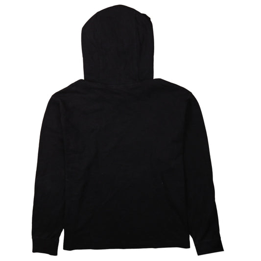 Nike Women's Black Pullover Hoodie Medium Cotton Logo Sweatshirt