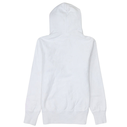 Champion Men's White Medium Pullover Hoodie with Logo Embroidery
