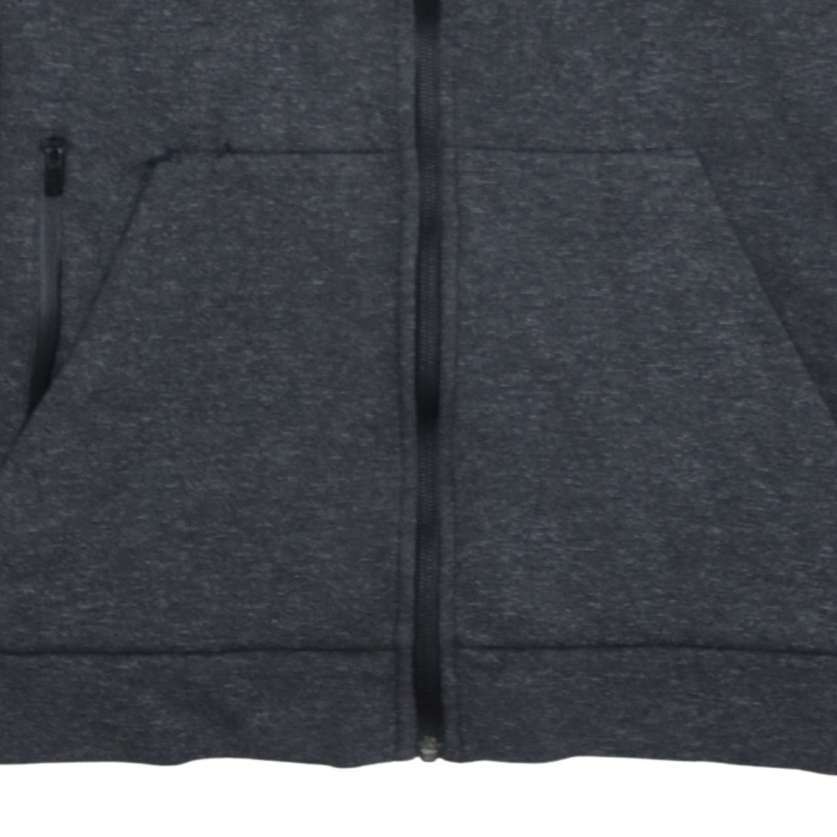 Additional view of Adidas boys’ dark grey full zip hoodie, size 11-12, years hooded sportswear