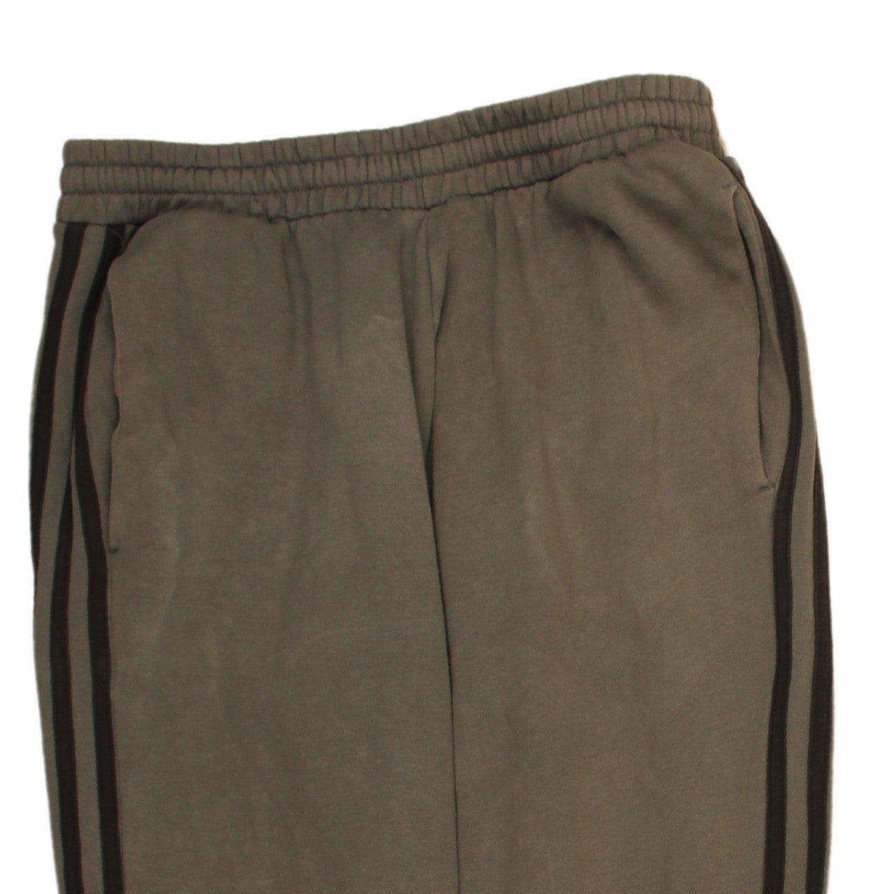 Brand and care label for adidas Men Brown Jogger Trousers, size M, Fleece Elastic Waist