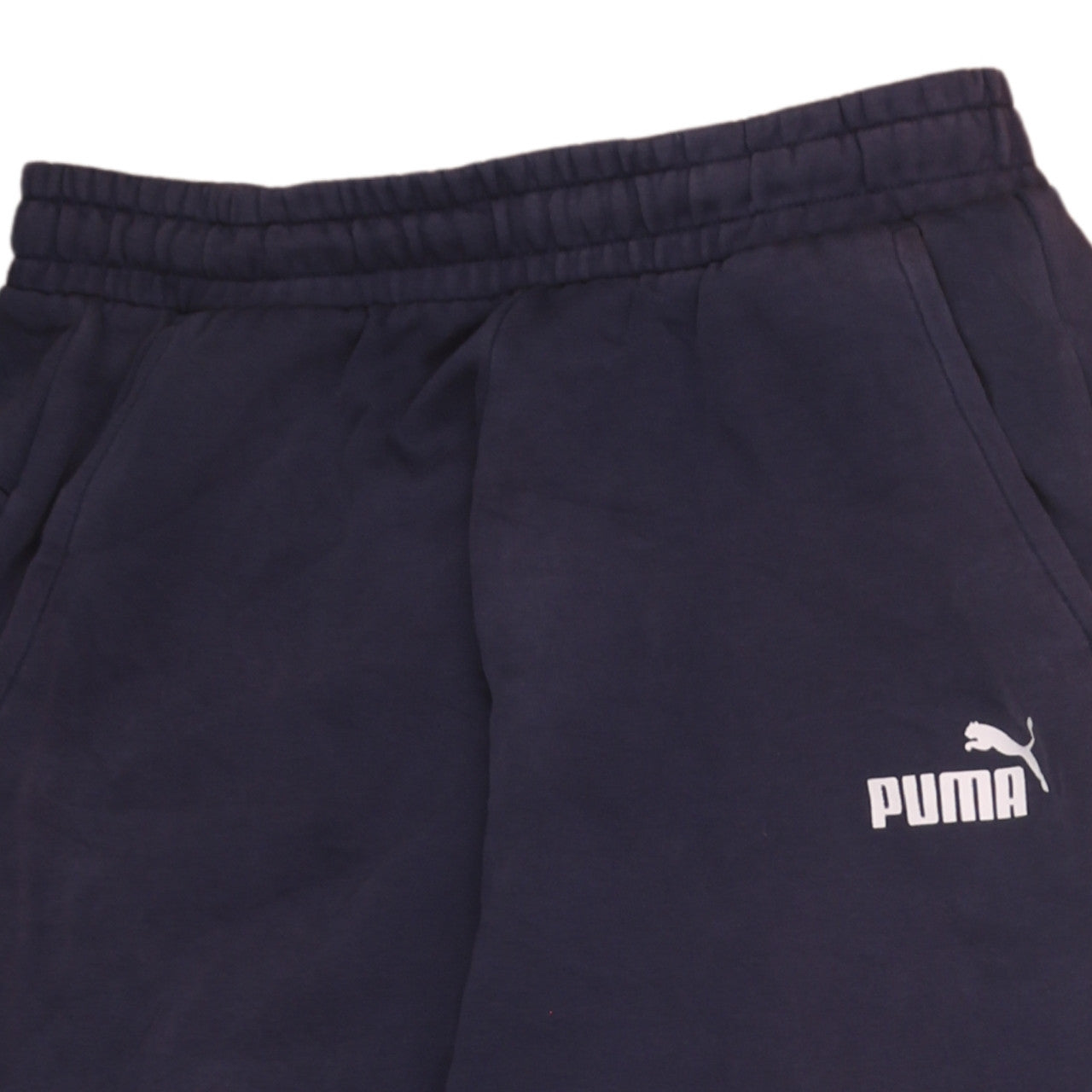 Puma Men's Blue Jogger Trousers Size M Fleece Elastic Waist Activewear