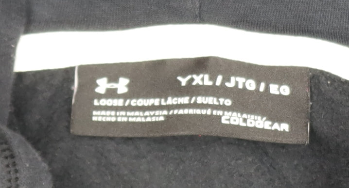 Additional view of Under Armour boys’ black xl full zip hooded fleece active jacket