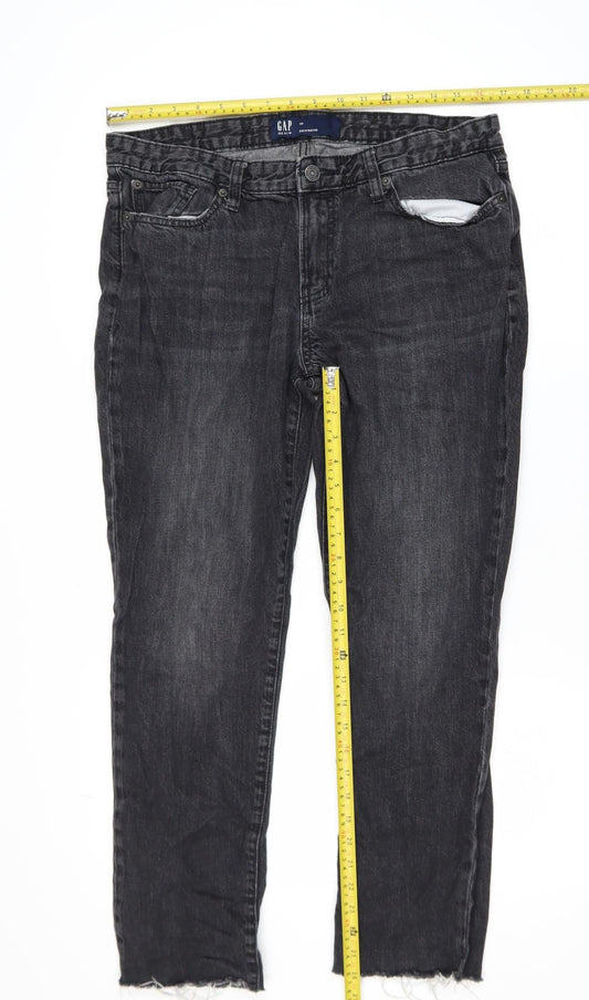 GAP Women’s Black Boyfriend Jeans Size 8 Relaxed Fit Denim
