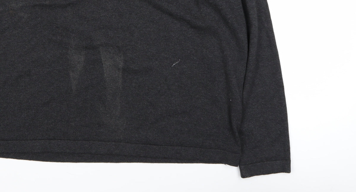 Additional view of Red Herring Men's Black Cotton Crew Neck jumper XL