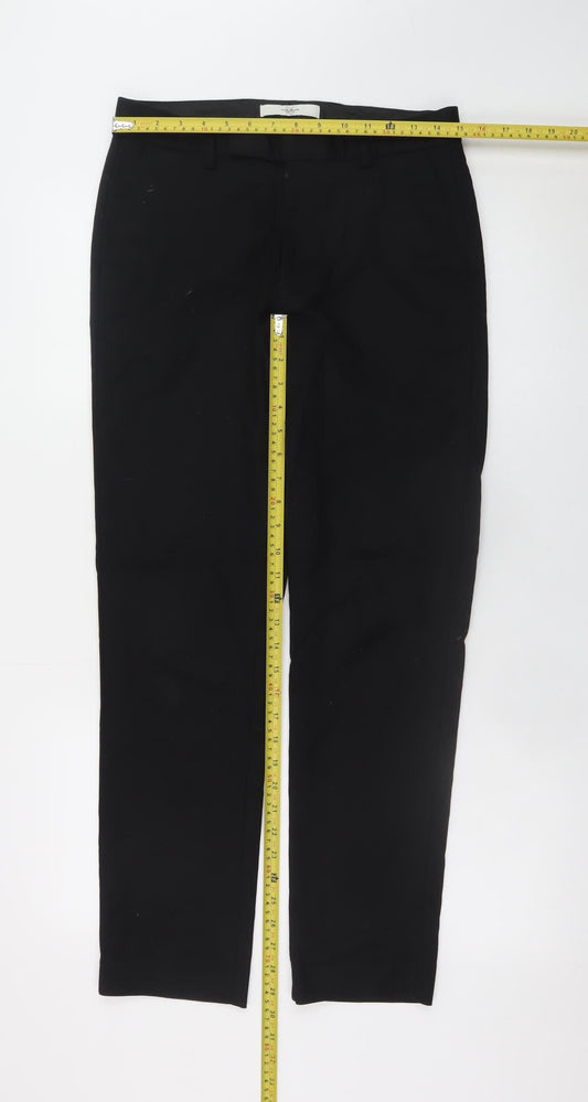 River Island Men’s Black Slim Fit Cotton Chino Trousers 28S
