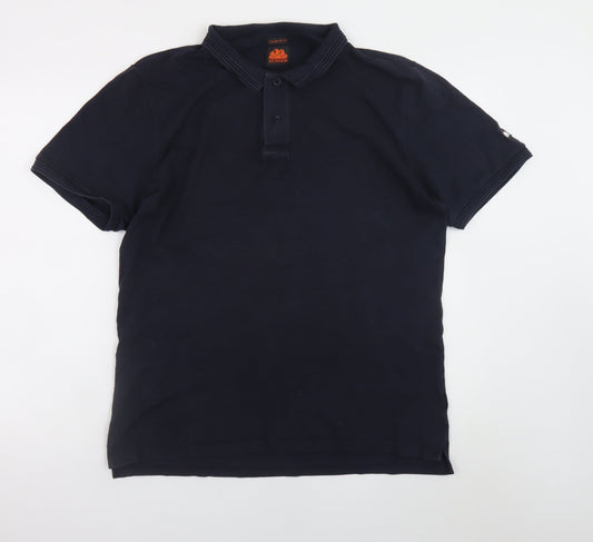 Sundek Men's Black Polo Shirt 2XL Cotton Stretch Classic Fit