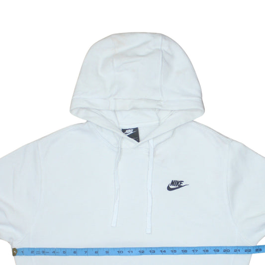 Nike Men's White Pullover Hoodie Small Fleece Regular Fit