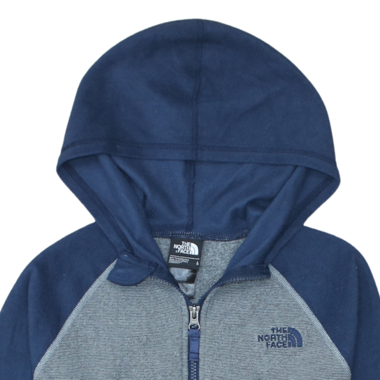 Additional view of The North Face boys’ blue full zip hoodie fleece size large