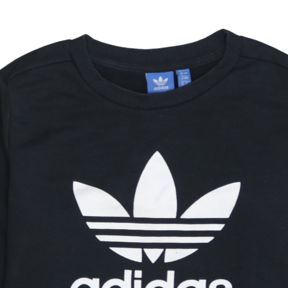 Additional view of Adidas women’s black crew neck pullover sweatshirt, size UK 8