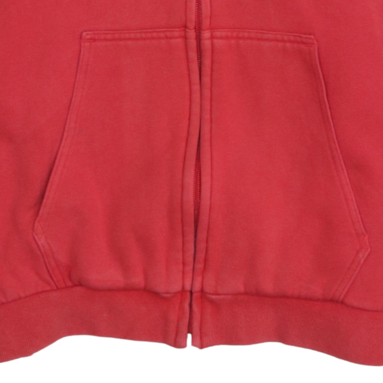 Additional view of Puma boys’ red full zip fleece hoodie, size 32/34, with logo design