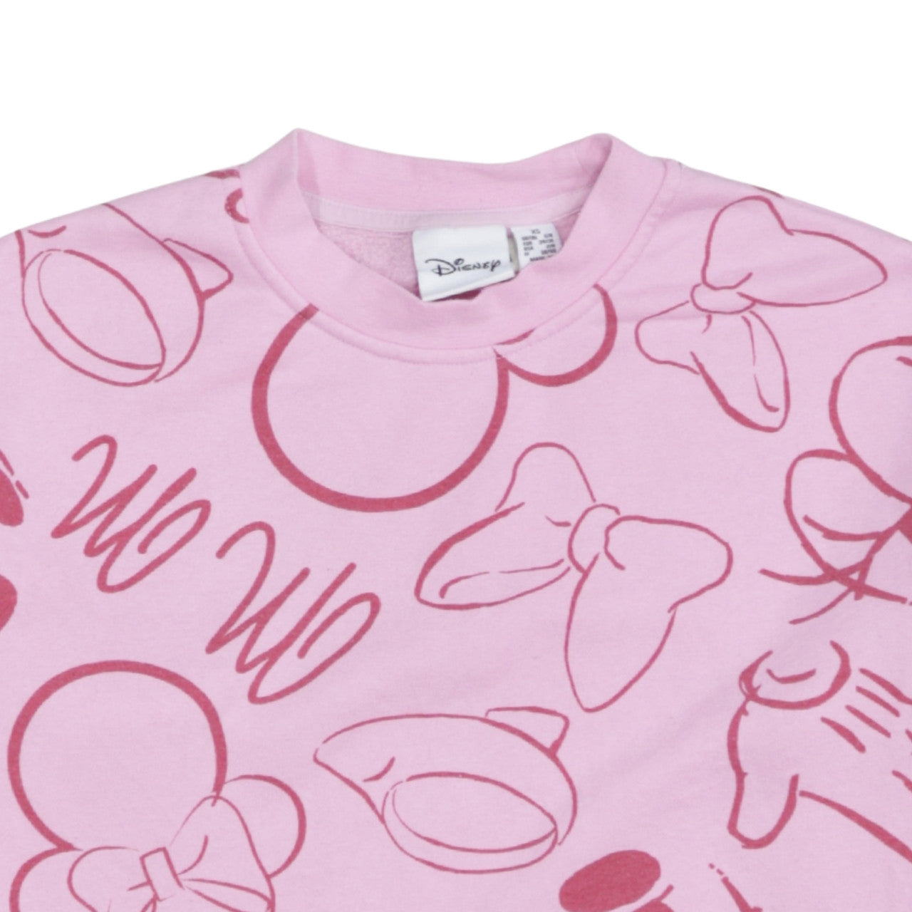 Disney Women's Pink Minnie Mouse Pullover Sweatshirt XS