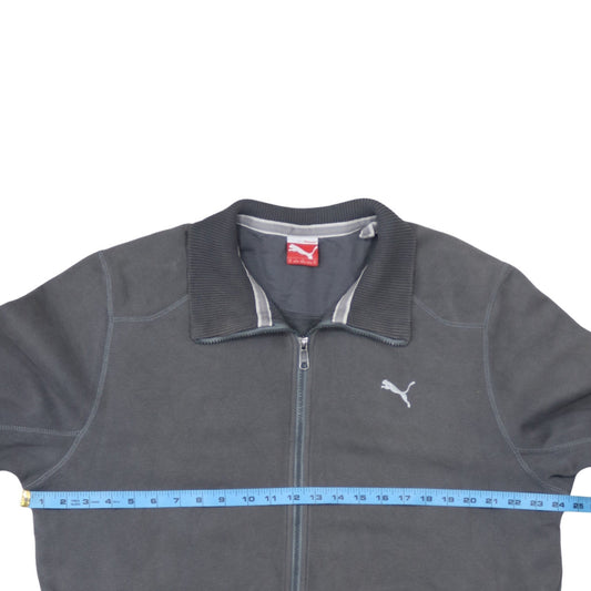 Puma Men's Grey XL Track Jacket Full Zip Cotton Blend