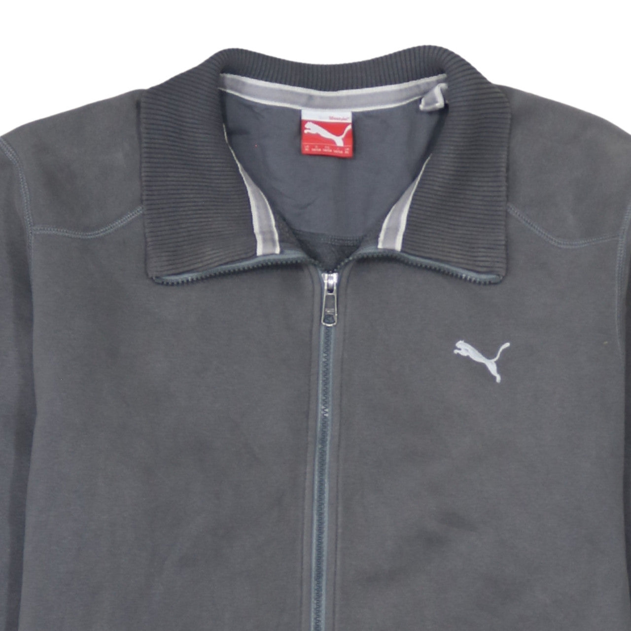 Additional view of Puma Men's Grey XL Track Jacket Full Zip Cotton Blend