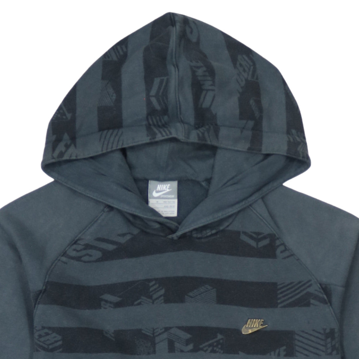Additional view of Nike boys’ blue pullover hoodie sweatshirt m 10-12 years graphic print