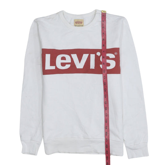 Levi's Boys White Logo Pullover Sweatshirt Size 14 Years Regular Fit