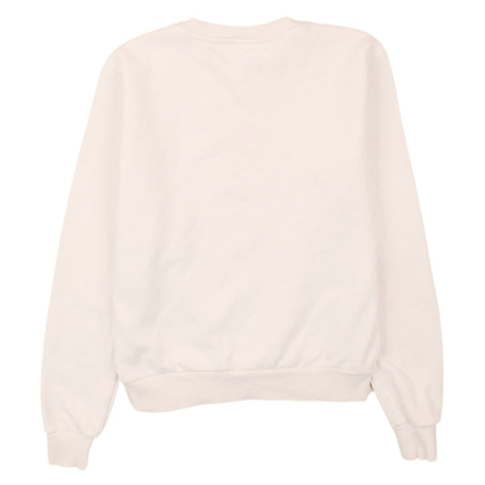 Fila Womens Ivory Sweatshirt 3XS Crew Neck Pullover Logo Classic