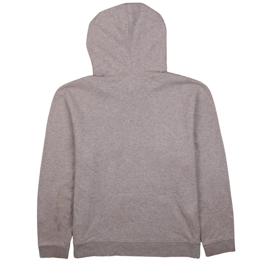 GAP Men's Grey Logo Pullover Hoodie Size L Fleece Cotton Blend