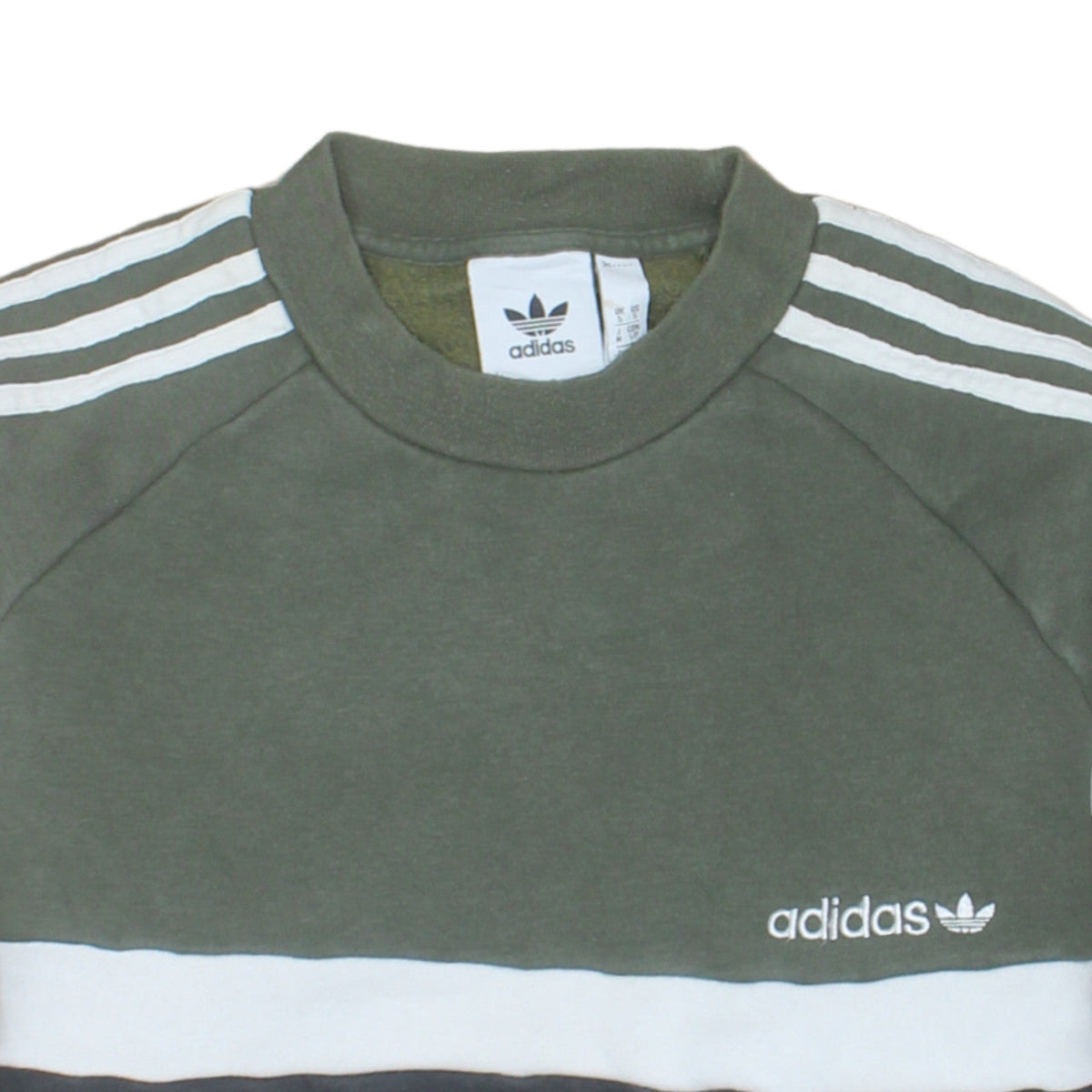 Additional view of Adidas men’s green crew neck pullover sweatshirt, size S