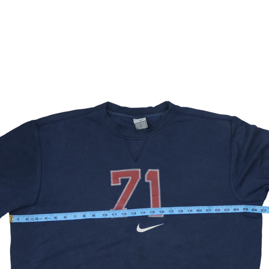 Nike Men's Blue 2XL Pullover Sweatshirt 71 Logo Crew Neck