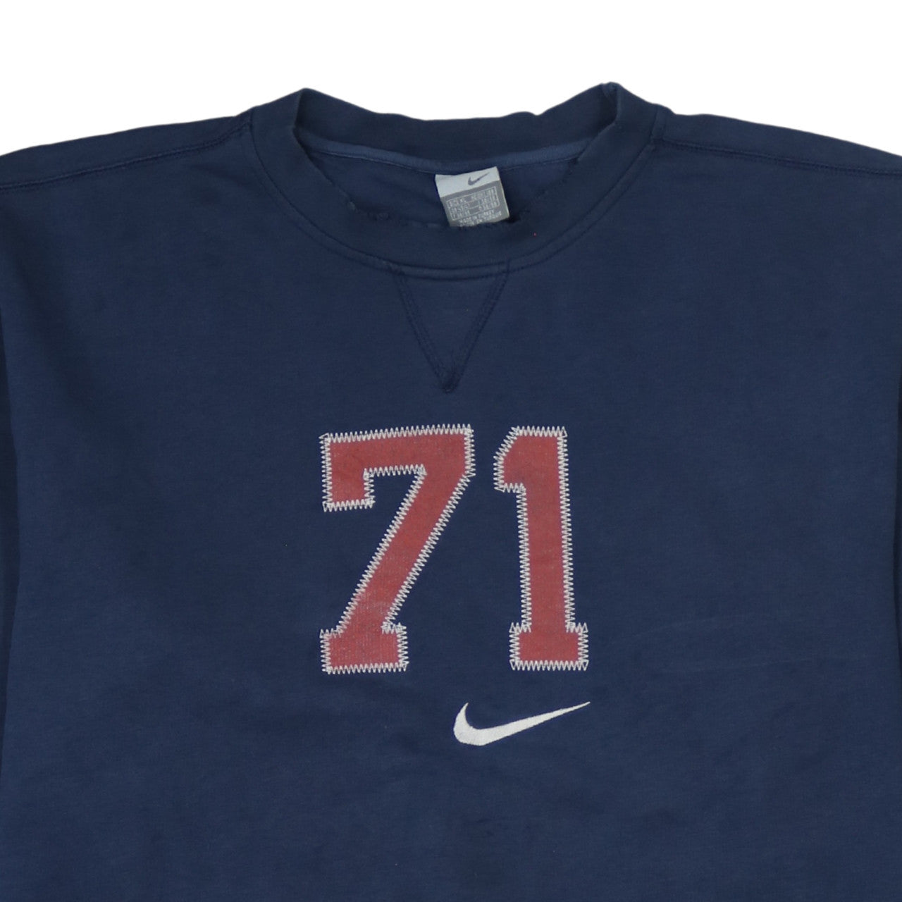 Nike Men's Blue 2XL Pullover Sweatshirt 71 Logo Crew Neck