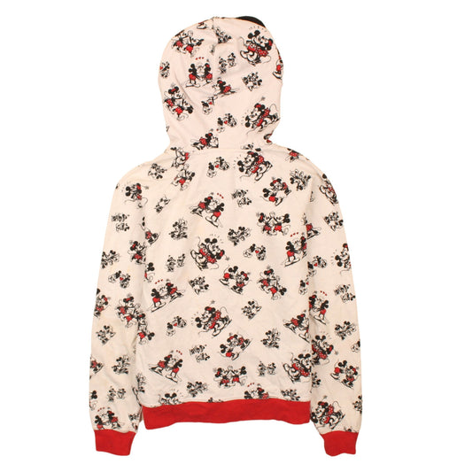 Disney Women’s Beige Minnie Mouse Full Zip Hoodie XS