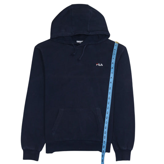 Fila Men's Blue Pullover Hoodie Size M Embroidered Logo Sportswear