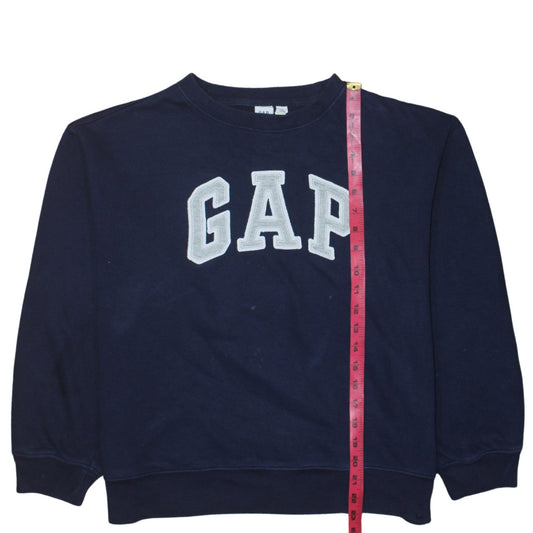 GAP Womens Navy Blue Logo Pullover Sweatshirt Size M