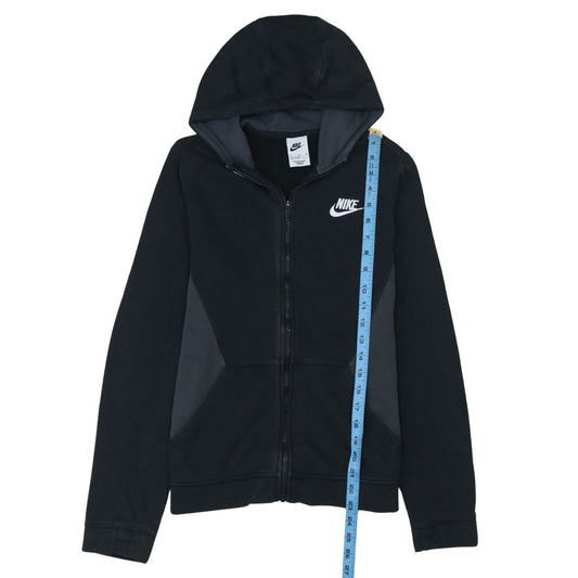 Nike Boys Black XL Full Zip Fleece Hoodie with Logo
