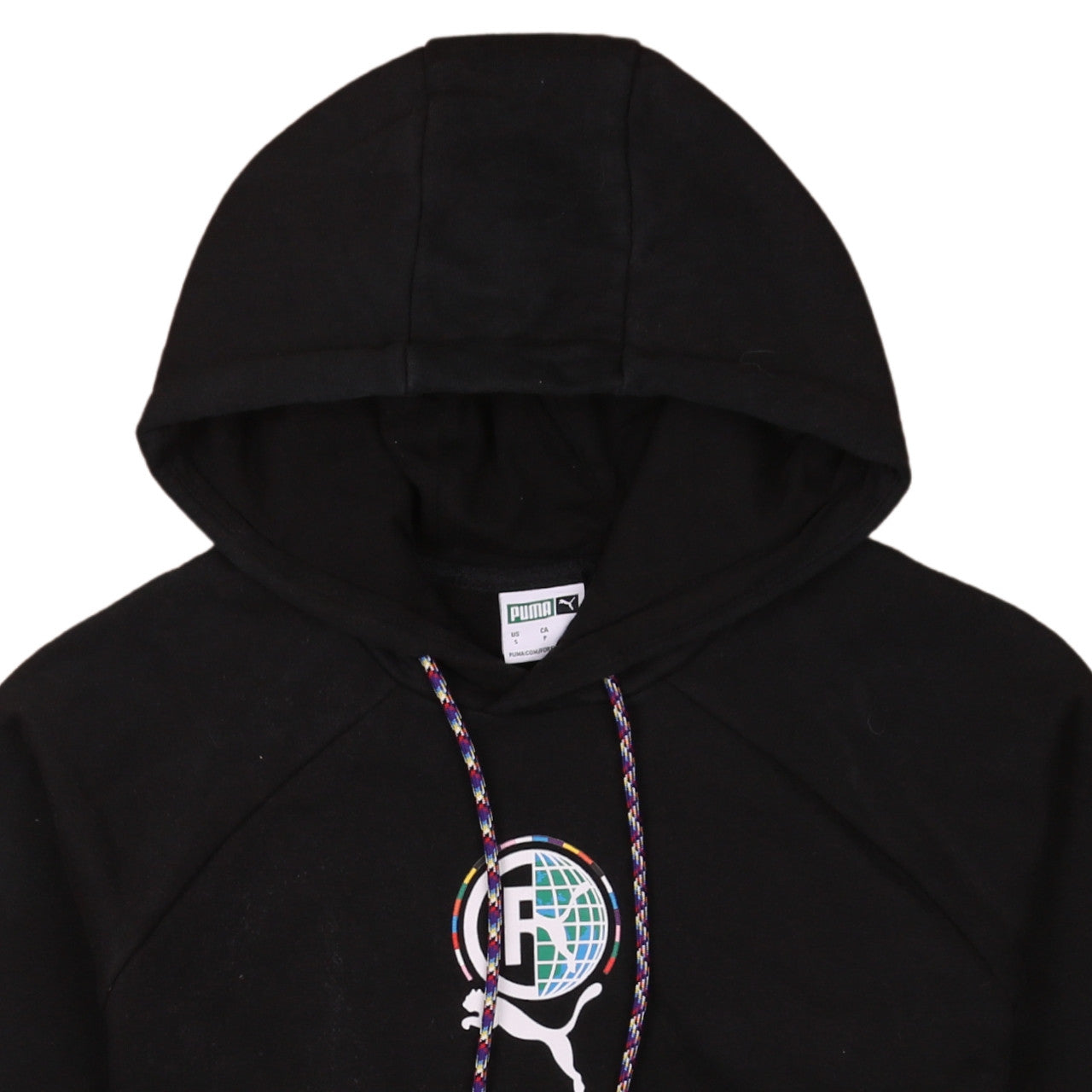 Puma Men's Black Graphic Pullover Hoodie Size S